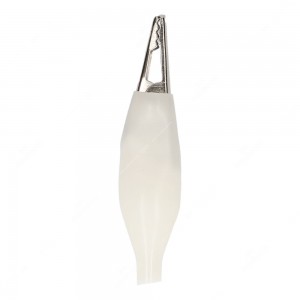 Pinzette coccodrillo isolate colore Bianco - Conf. da 10 pz.