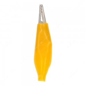 Pinzette coccodrillo isolate colore Giallo - Conf. da 10 pz.