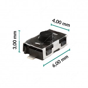 Micropulsante 6x4x3mm - Confezione da 5 pz (normalmente aperto)