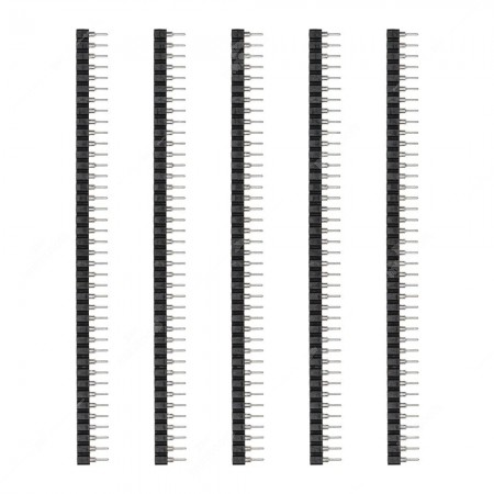 5 pcs pack of 40 turned pins female pin strip header sil connector