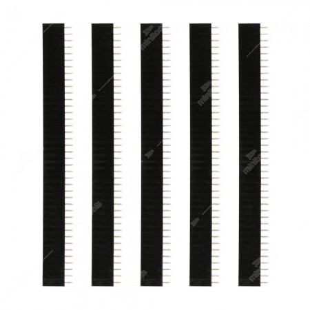 40 pins 2.54mm pitch IC socket female pin header SIL / SIP connector - 5 pcs pack