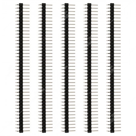 5 pcs pack of 90° 40 pins male pin strip header sil connector