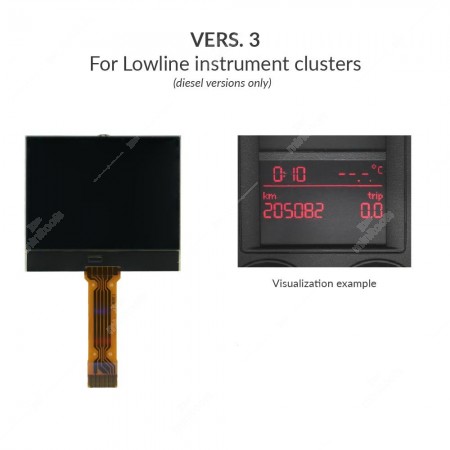 Volkswagen and Skoda Visteon diesel instrument clusters lowline display