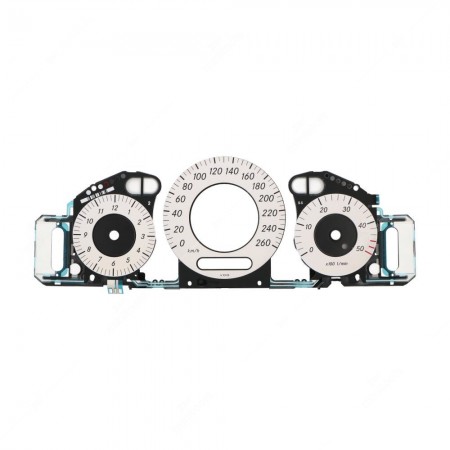 EL panel with gauge face (white- km/h) for Mercedes CLK W209, CLS C219 and E-Class W211 speedometer