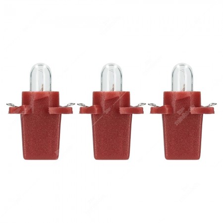 Pack of instrument cluster bulbs B8,7d 24V 1,2W with brown socket