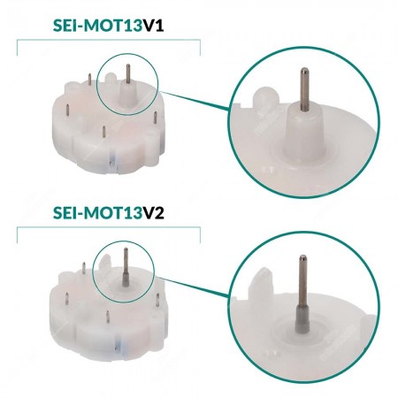 Stepper motor for several dashboards gauges - shaft detail