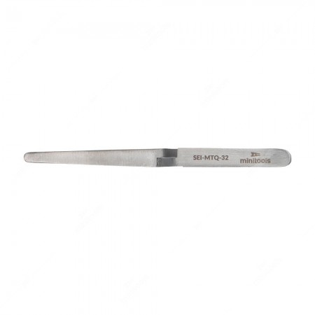 MTQ-32 reverse-action (cross-action) precision tweezers with rounded tips – full side view