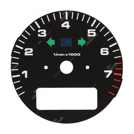 Porsche 911 964 Turbo 3.3 and 993 Turbo rev counter dial overlay - warning lights on