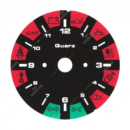 Porsche 911 993 clock gauge overlay - warning lights on