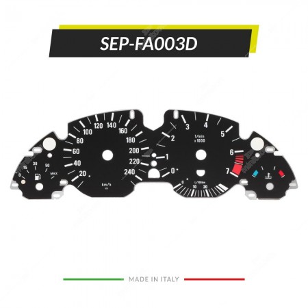 Gauge face overlay for BMW 5 Series E39 gasoline speedometer