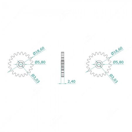 Technical schema of MAN trucks 20 teeth odometer gear
