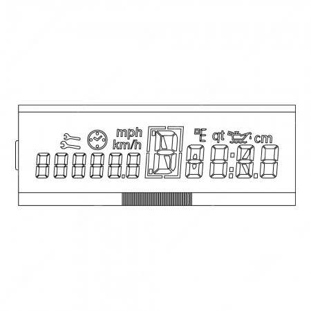 Technical schema of Minitools display for Mercedes Vito / V Class W638 instrument cluster