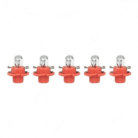 Pack of instrument cluster bulbs B8.4d 12V with pink socket