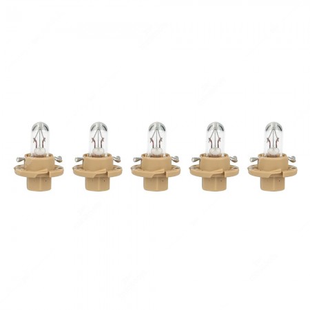 Pack of instrument cluster bulbs BX8.4d 12V with beige socket