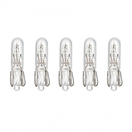 Confezione lampadine per cruscotto base in vetro W2x4,6d 12V 1,2W T5