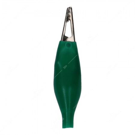 0 Pinzette coccodrillo isolate colore Verde - Conf. da 50 pz.