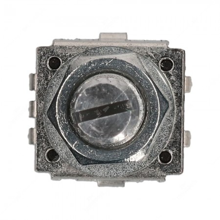 24 ppr mechanical rotary encoder for electronics devices. With push button. Dimensions: 12,4x13,4x21,5h mm
