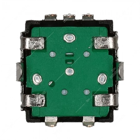 12 pulses per revolution incremental encoder, with push switch. 12 detents 12,5x13,4x26,5h mm