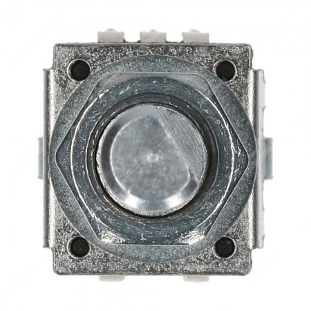 24 pulses per revolution incremental encoder, with push switch. 24 detents 12,5x13,4x26,5h mm