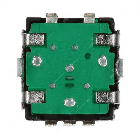SEI-ENC011 24 pulses per revolution incremental encoder, with push switch. 24 detents 12,5x13,4x26,5h mm