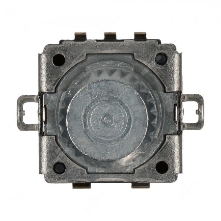 Incremental encoder for electronics. with push momentary switch. 16 ppr. 32 detents 15,7x12x17,5h mm