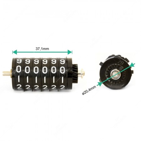 0 Numeratore per contakm analogici 6 cifre - ingranaggio laterale 20 denti