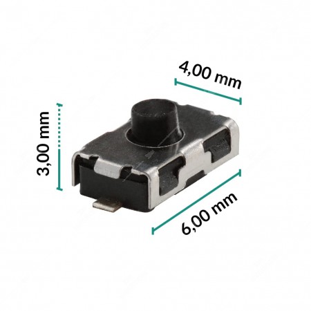 0 Pulsante 6x4x3mm - Conf. da 10 pz (normalmente chiuso)