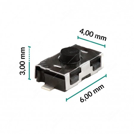 0 Pulsante 6x4x3mm - Conf. da 10 pz (normalmente aperto)