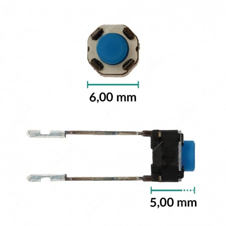 0 Pulsante 6x6x5mm - Conf. da 10 pz (normalmente aperto)