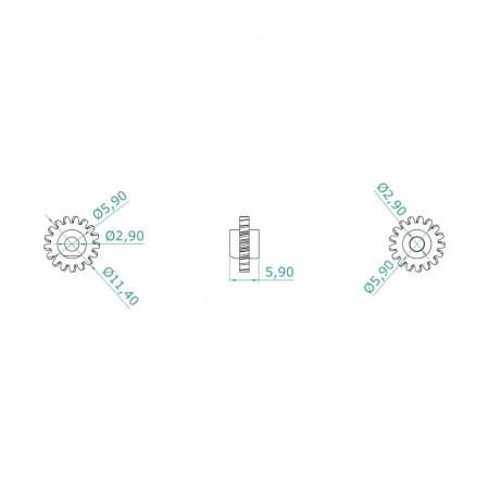 Audi, Mercedes, Volkswagen and Volvo instrument clusters odometer (17 teeth) - schema