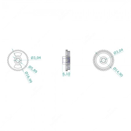 0 Ingranaggio R40 41+36 denti