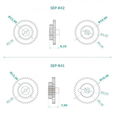 Ingranaggio per contachilometri Moto Meter