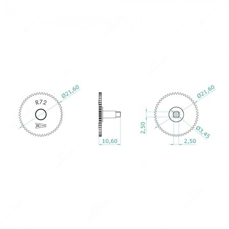 Porsche 911 G and RUF mph instrument panels odometer gear (53 teeth)