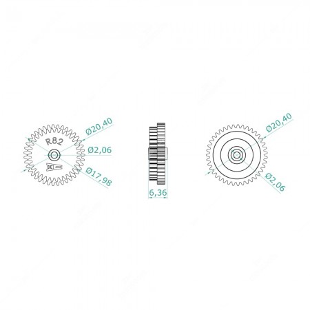 Mercedes SL R107 instrument cluster odometer gear (39x34 teeth)