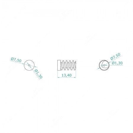 Worm gear / endless screw for Ford Mondeo Mk1 / Mk2 speedometers, technical schema