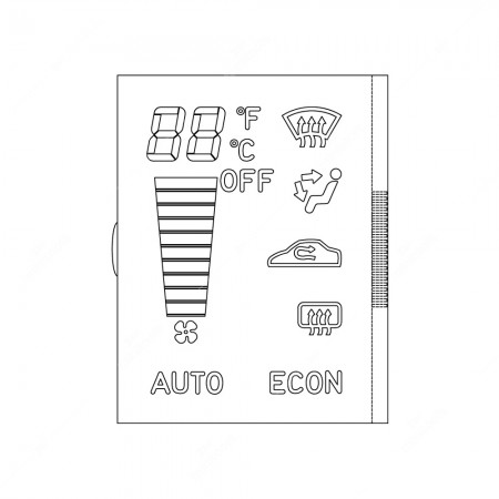 Technical schema for Saab 9.3 ACC heater control display