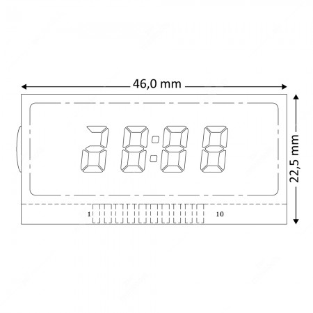 Technical schema of LCD display (right side) to repair Mercedes C-Class W202, E-Class W210, CLK W208, SLK R170 dashboards