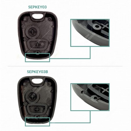 0 Cover adattabile chiavi auto (completa di tasti) - 35,9x43,8mm
