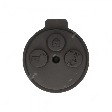 0 Gommino adattabile chiavi auto a tre tasti - 39,4x43,7mm - Colore nero