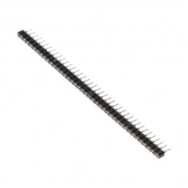 Straight PCB THT female pin strip header - 40 turned pins - 1 row - 2.54mm pitch - 5 pcs pack