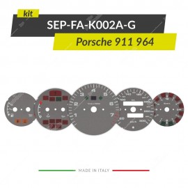 Set of grey gauge faces for Porsche 911 964 instrument clusters