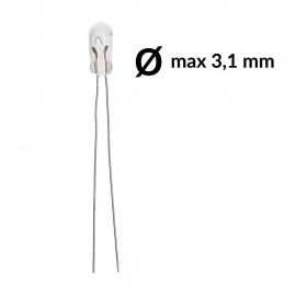 Wire base miniature incandescent light bulbs, T1 115mA 5V - Pack of 5 pcs