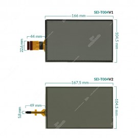Touch screen digitizer for Citroën, Fiat, Opel, Peugeot, Toyota, Vauxhall sat nav screens