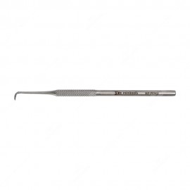 Steel probe with flat curved tip