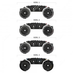 Set of gauge faces for Lancia Ypsilon 846 instrument panels (post facelift models)