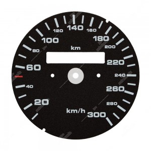 Porsche 993 -964 speedometer dial for mph to kmh conversion (manual transmission - 1 counter)