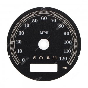 Black gauge face for Harley-Davidson mph speedometers restoration (80mm diameter - 2006-2013 models)