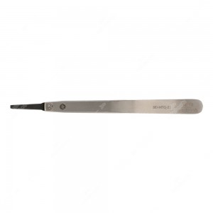 Pinzetta con punte piatte in plastica ESD (126x10x9mm) 