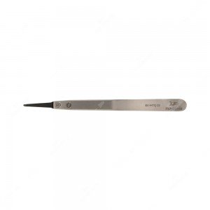 Pinzetta antistatica con punte arrotondate in plastica (127x10x5mm)