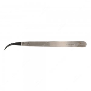 Pinzetta antistatica con punte sottili curve in plastica (130x10x10mm)